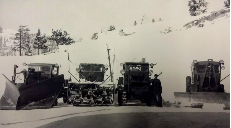 Early snow removal equipment on Donner Pass
